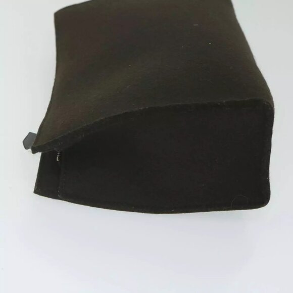 HERMES Pouch Wool Brown Auth - Picture 13 of 15